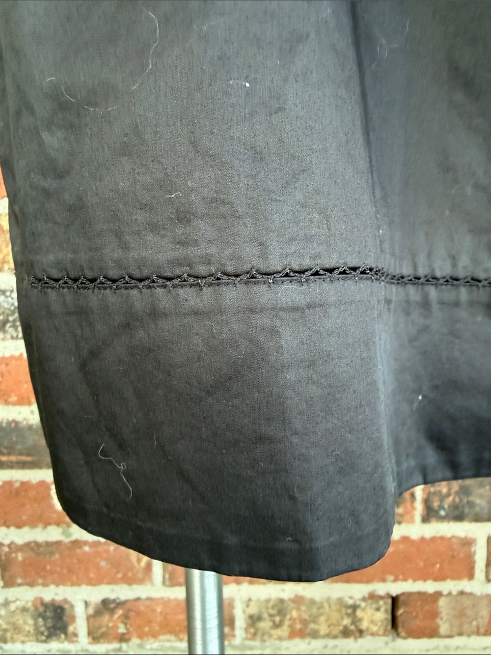 LOFT Black Ruffle Wrap-Style Mini Dress - Picture 6 of 7
